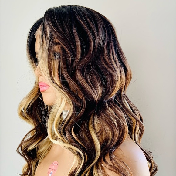 Gorgeous Toffee Blonde Premium Fiber Lace Front Wig for Daily Wear or Events - Picture 8 of 13